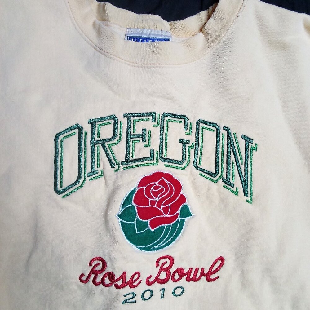 Oregon Ducks Rose Bowl 2010 Embroidered Crewneck Sweatshirt